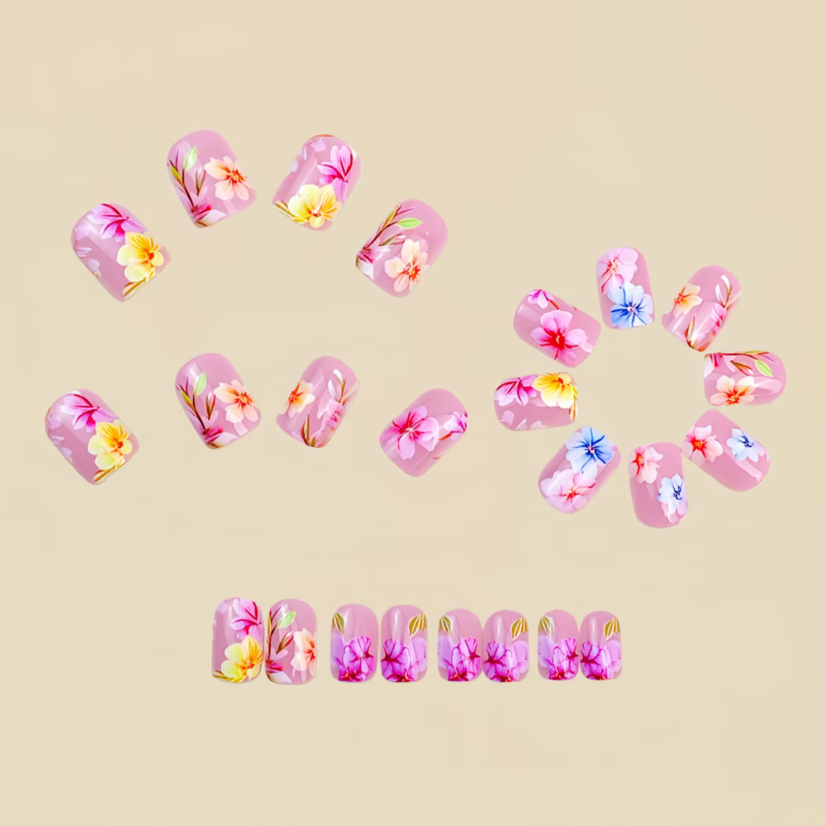 Faux ongles moyens pour femmes filles