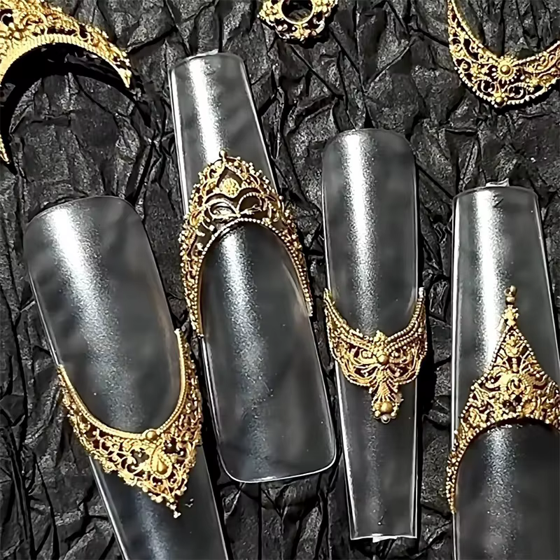 Moule à ongles à motif rétro