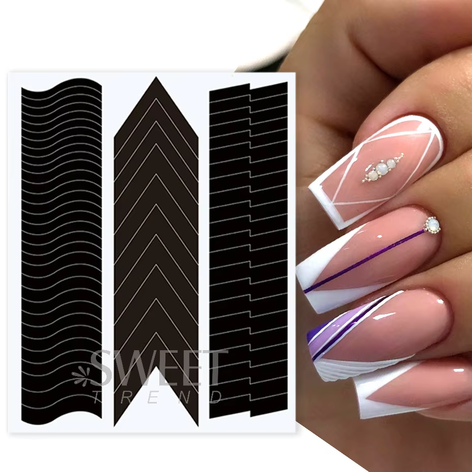 Ligne de bande française pour Nail Art