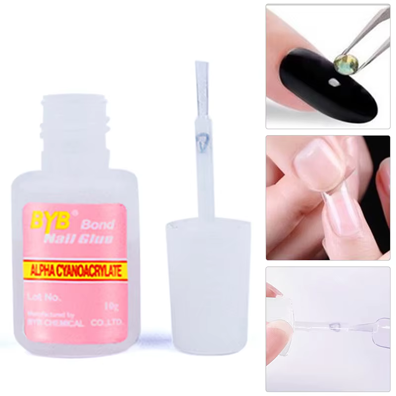 Colle à ongles 10g avec pinceau applicateur pour faux ongles