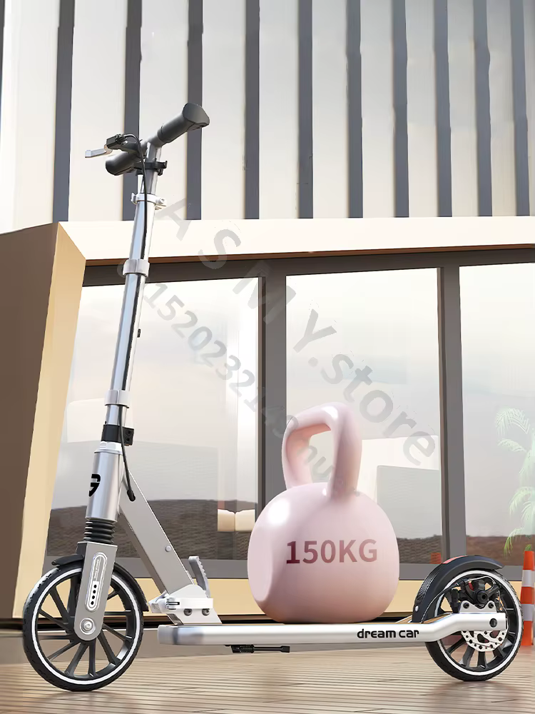 Trottinette à deux roues pour adultes de 5 à 15 ans, scooter à une jambe à hauteur réglable pour adolescents et enfants