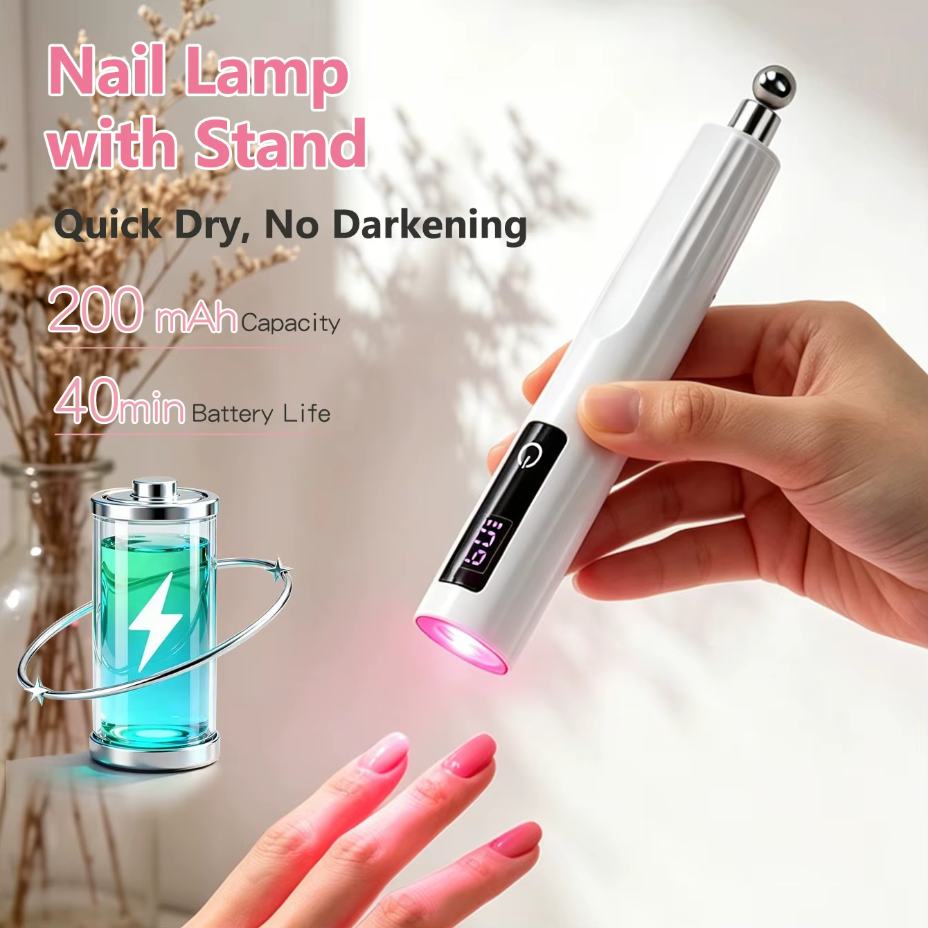 Lampe à ongles portable LULAA 2 en 1