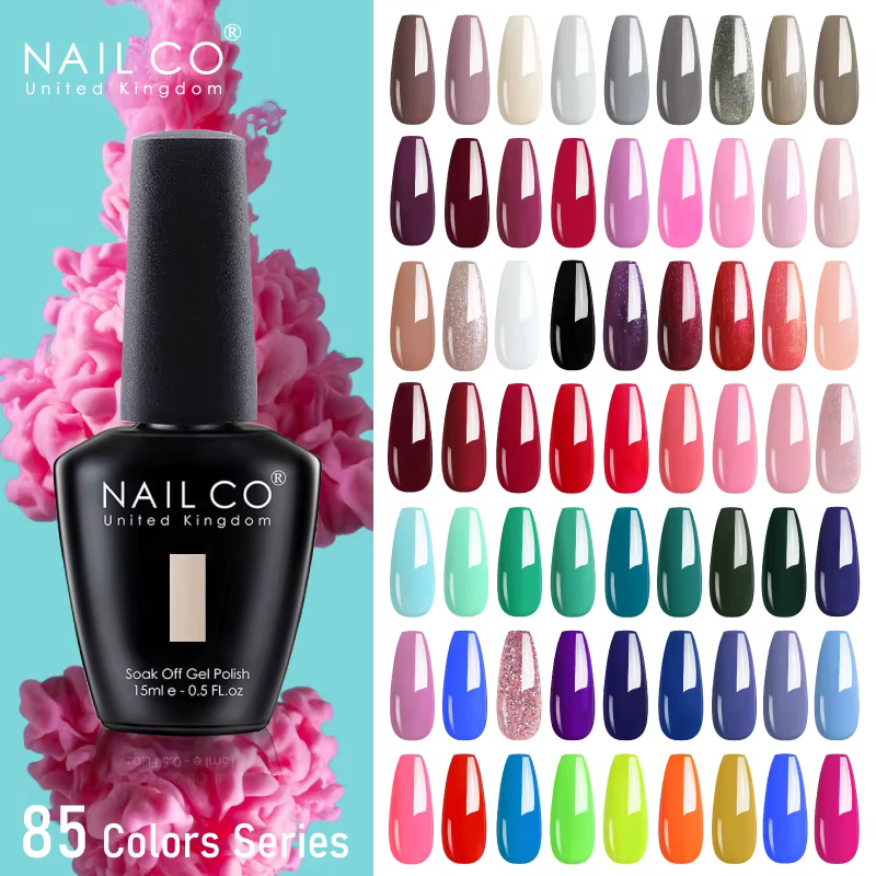 NAILCO 85 couleurs Gel à ongles UV LED 15ML laque pour manucure vernis hybride semi-permanent