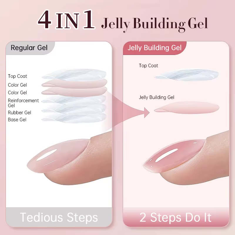 UR SUGAR 15ml Gel de Construction 4-en-1 Effet Gelée