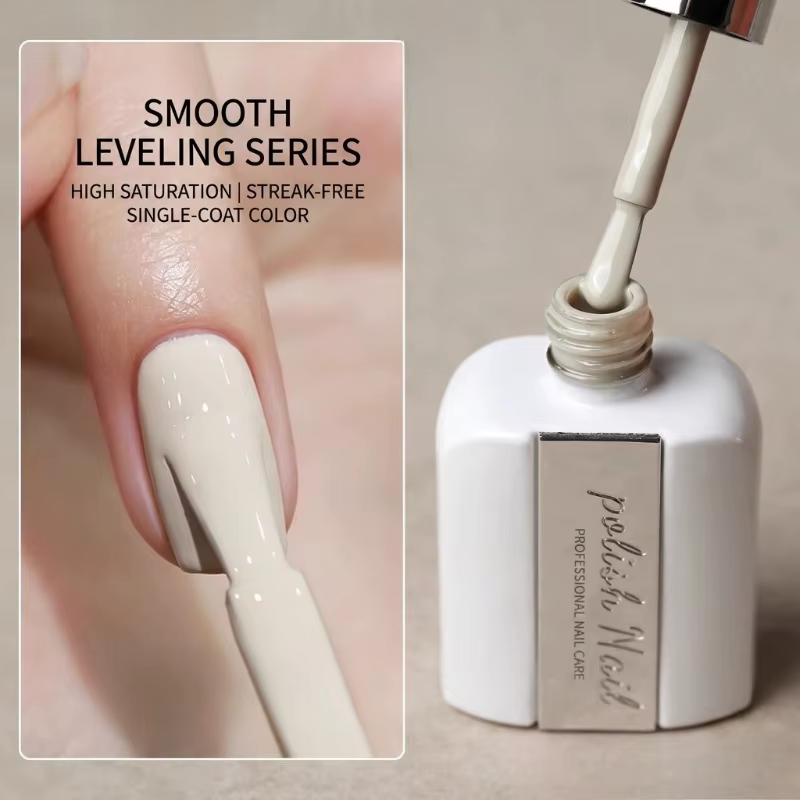 Nouvelle Arrivée Vernis à Ongles Gel Noir Pur Blanc Pur Effet Lissant Auto-nivelant Longue Durée Résistant aux Déchirures Éclaircissant la Peau