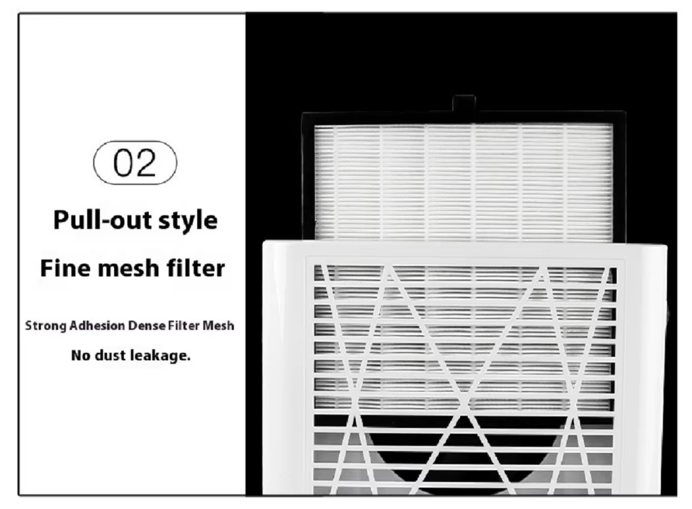 Collecteur de poussière pour ongles avec filtre détachable, aspirateur puissant pour équipement de salon de manucure acrylique