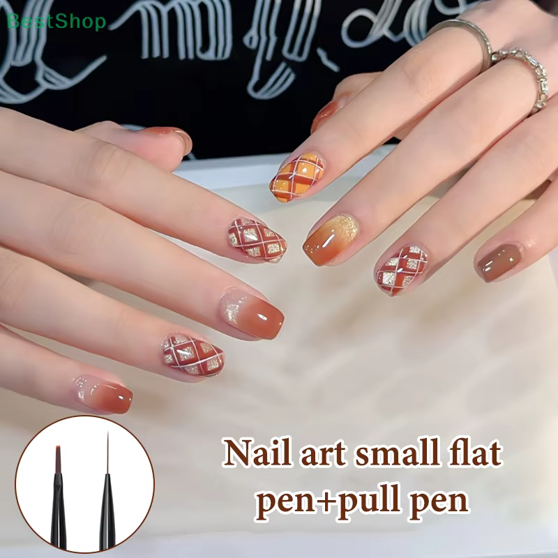 ♥ Bois de santal Nail Art peinture et stylo à rayures outil d'art des ongles pinceaux