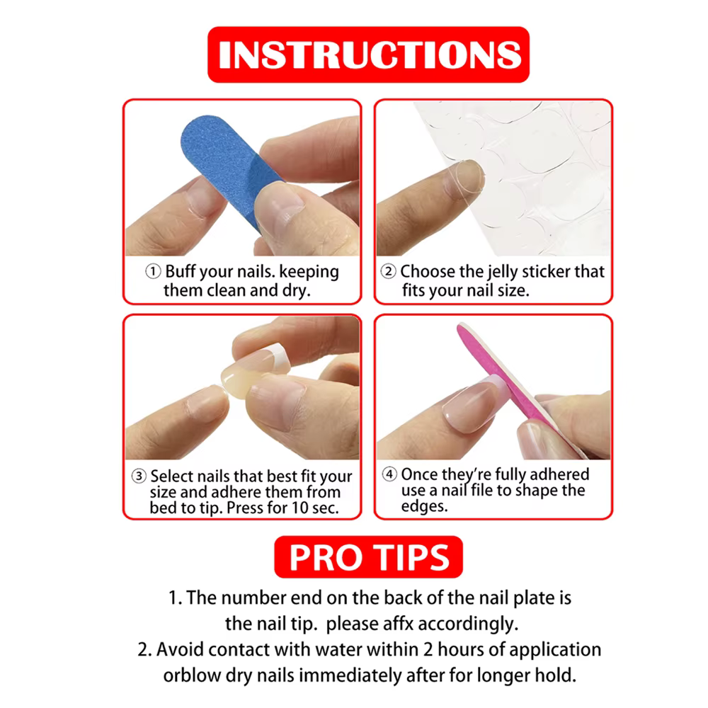 Nouveau femmes filles 24 pièce/ensemble moyen Ballet français blanc camélia pierre décoration couverture complète portable faux ongles presse sur Nail Art