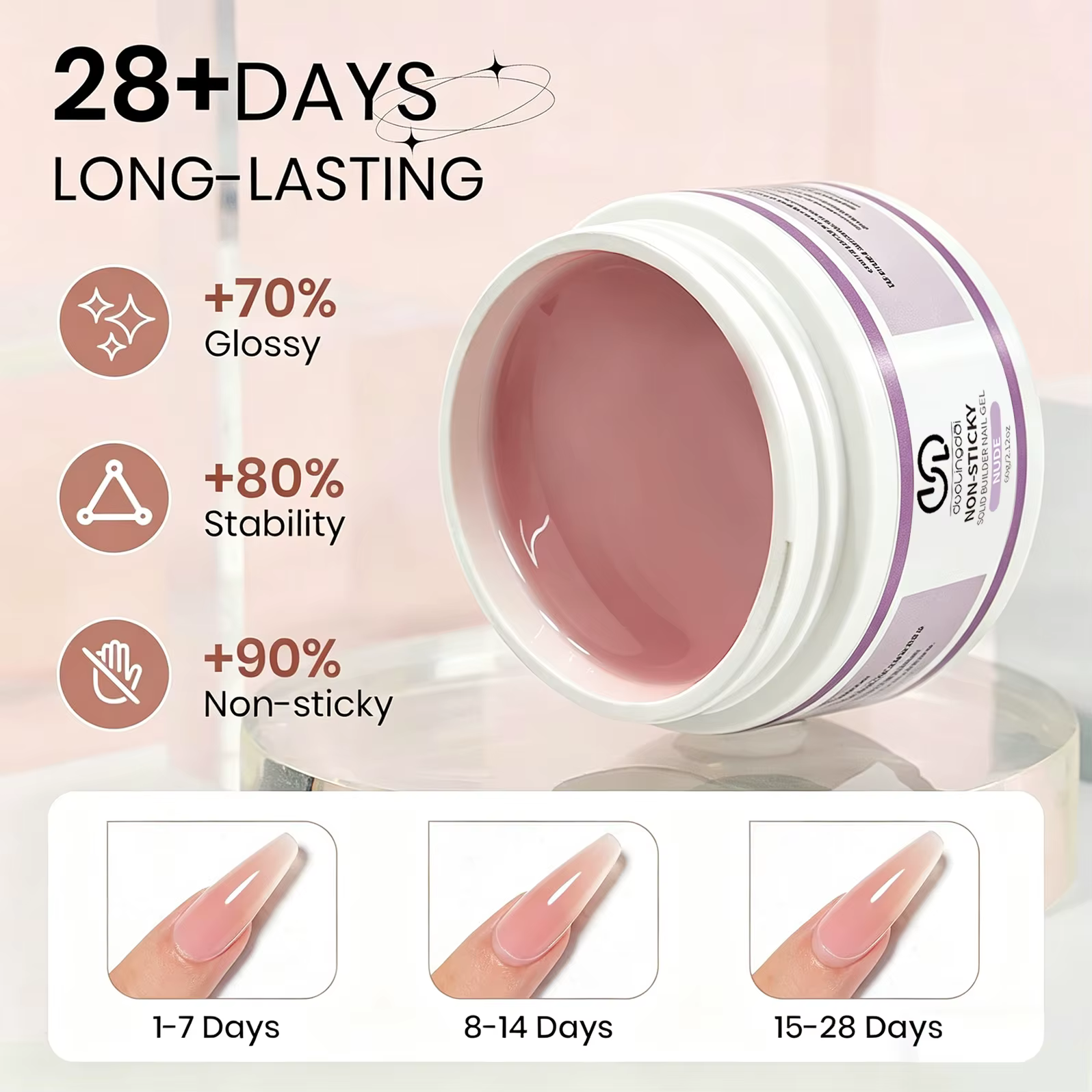 Gel de construction solide pour nail art 60ml