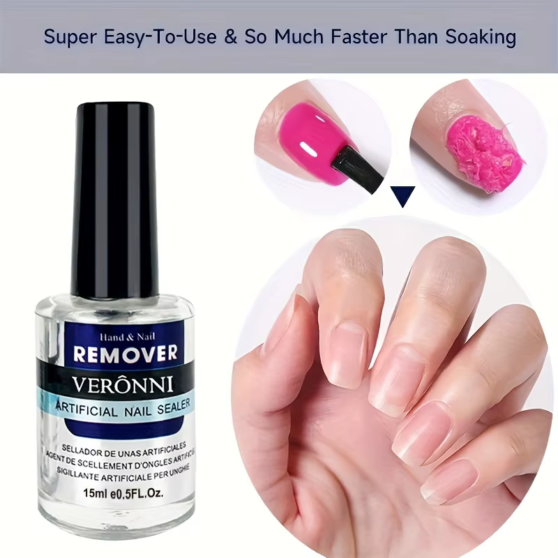 Dissolvant de colle à ongles sans fissures