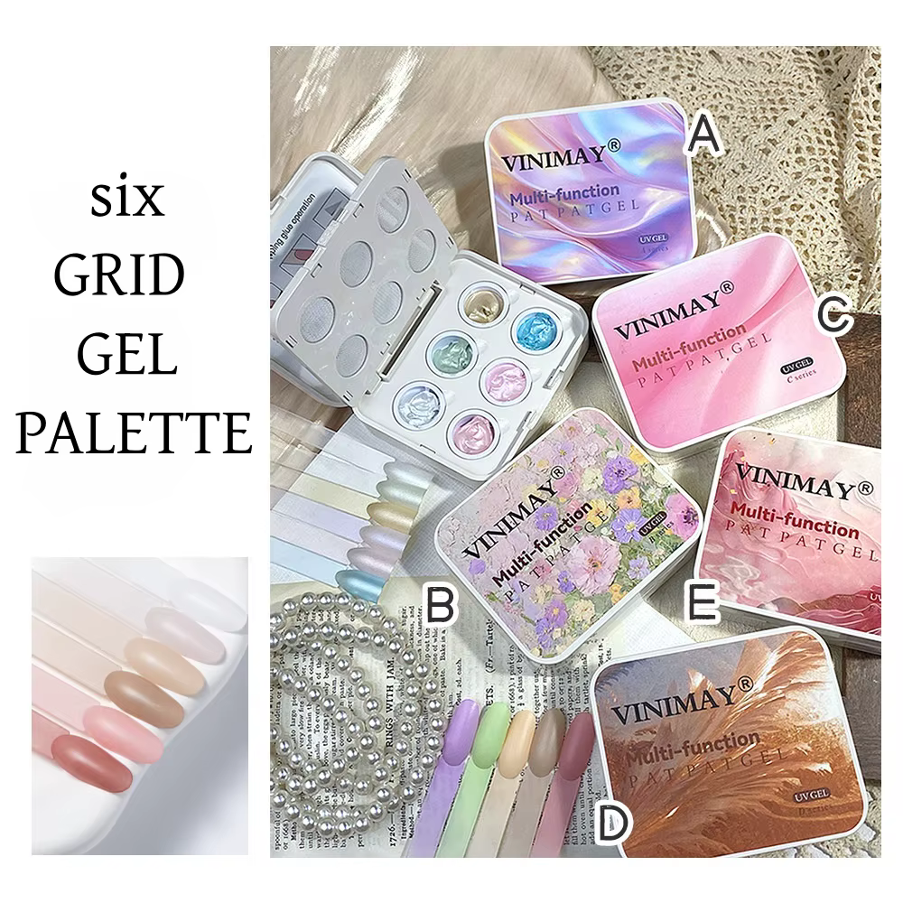 Nouvel ensemble de tampons à ongles 6 couleurs