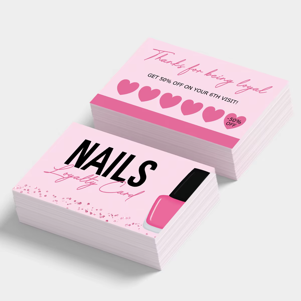 Cartes de fidélité pour salon de manucure