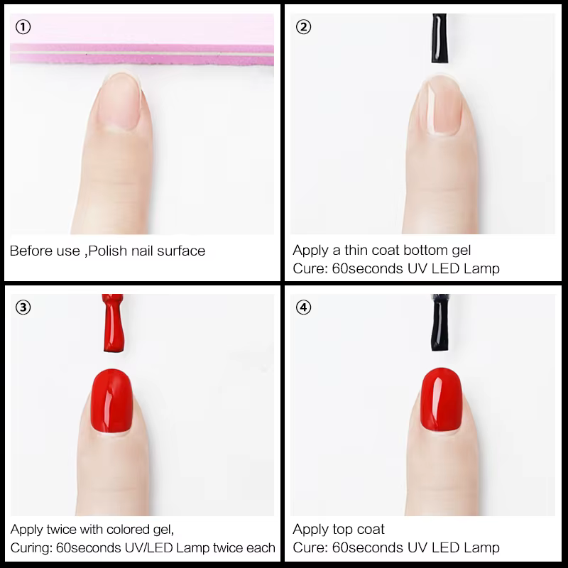 NAILCO Vernis à ongles en gel 15ml SANS HEMA ET SANS TPO Base et Top Coat sans résidu Transparent Primer Laque