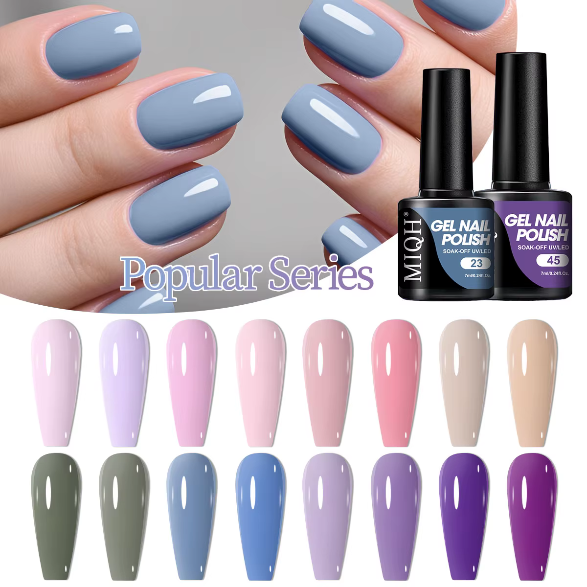 Ensemble de vernis à ongles Gel UV LED 8 couleurs-haute pénétration