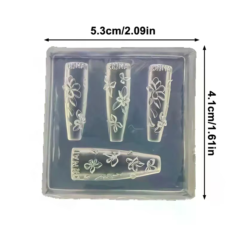 Moule à ongles 3D en silicone pour fleurs