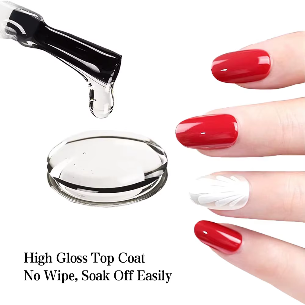 KODIES GEL diamant couche de finition sans lingette Super brillant 15ml HEMA/TPO gratuit Gel vernis à ongles cristal