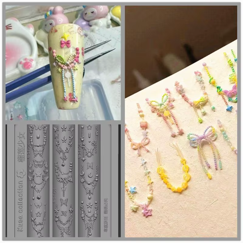 Design de fruits d'ange papillon pour Nail Art