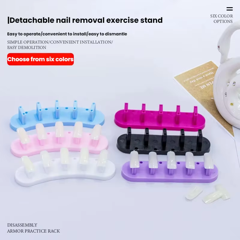 Combo d'outils pour nail art – Supports pour pointes d'ongles incurvés et droites avec présentoir pour étudiants