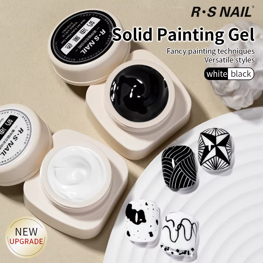 RS NAIL 5g peinture Gel vernis à ongles noir blanc