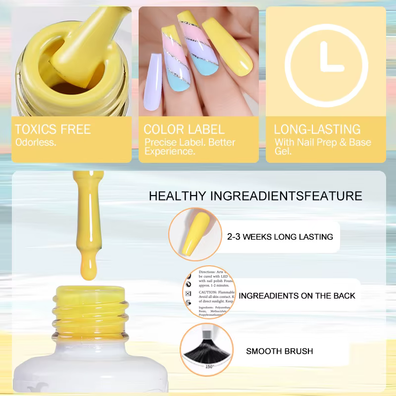 Arte Clavo 8ml HEMA TPO gratuit Gel vernis à ongles Nail Art manucure Semi Permanent Gel UV hybride