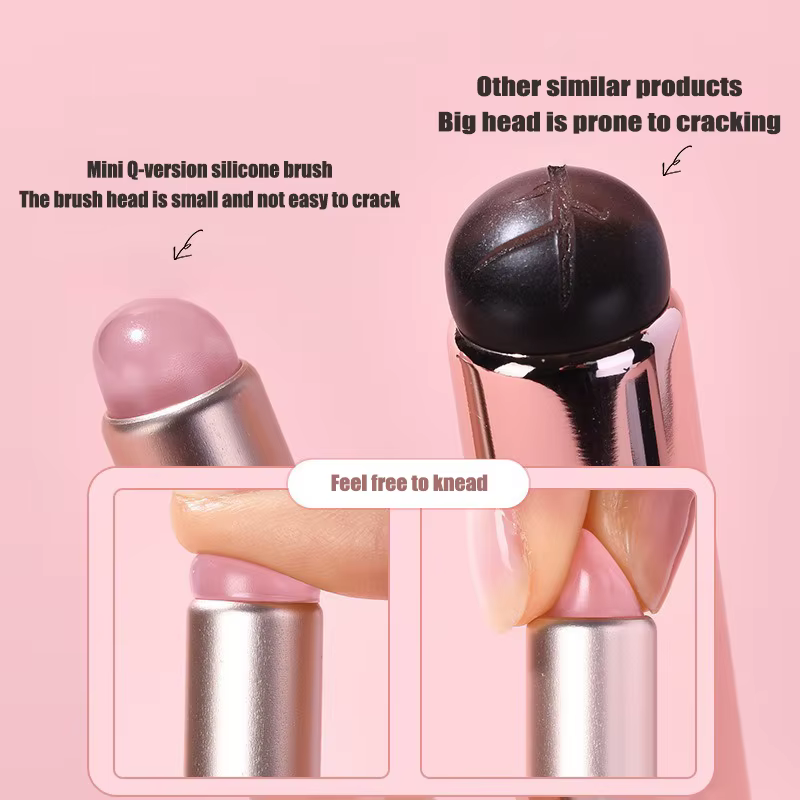 Pinceau en silicone rose gelée pour nail art