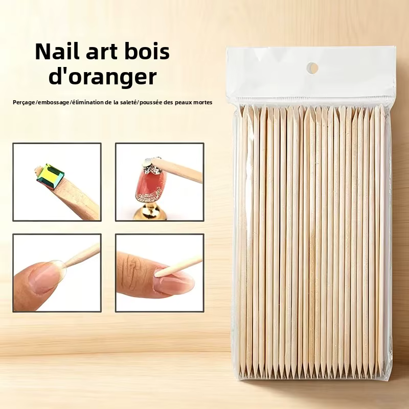 Bâtonnets en bois pour ongles
