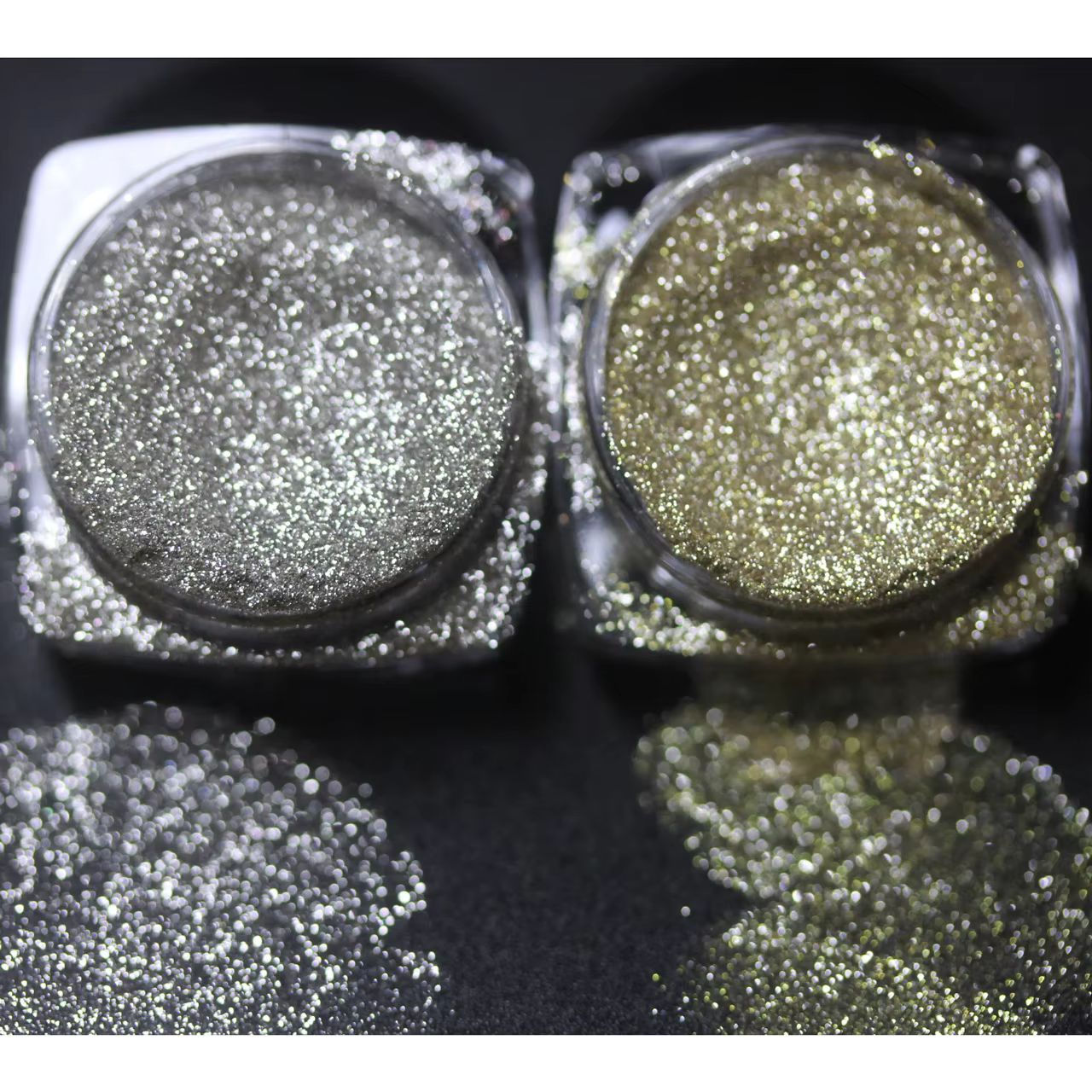 Pigment nacré en gros de la série Ray Shine argenté et doré pour la décoration d'ongles
