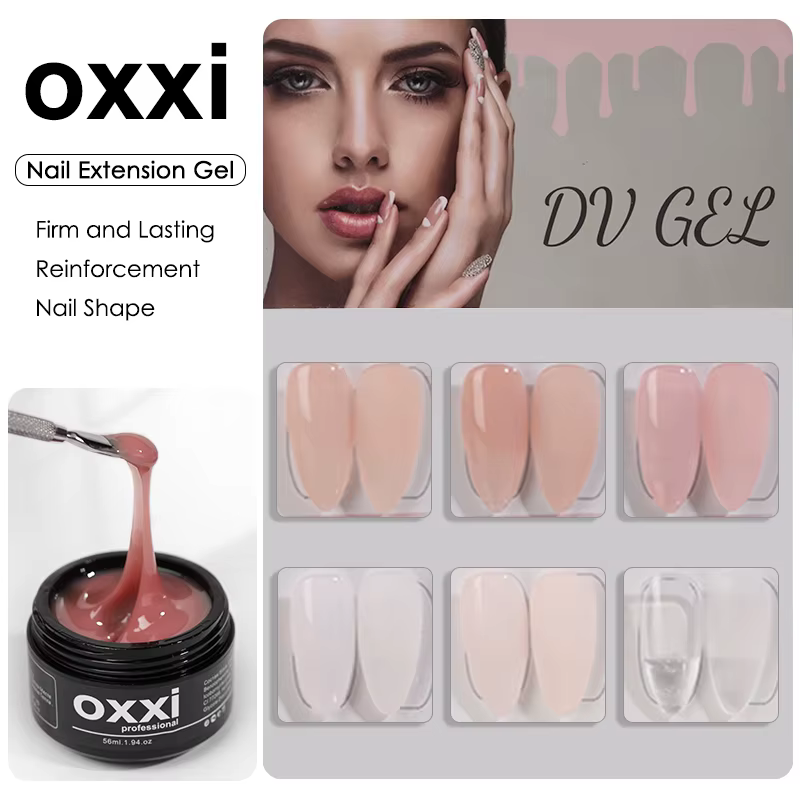 OXXI 56ml UV Extension d'ongle Gel semi-permanent constructeur vernis manucure Poly ongles Gellac acrylique Gel