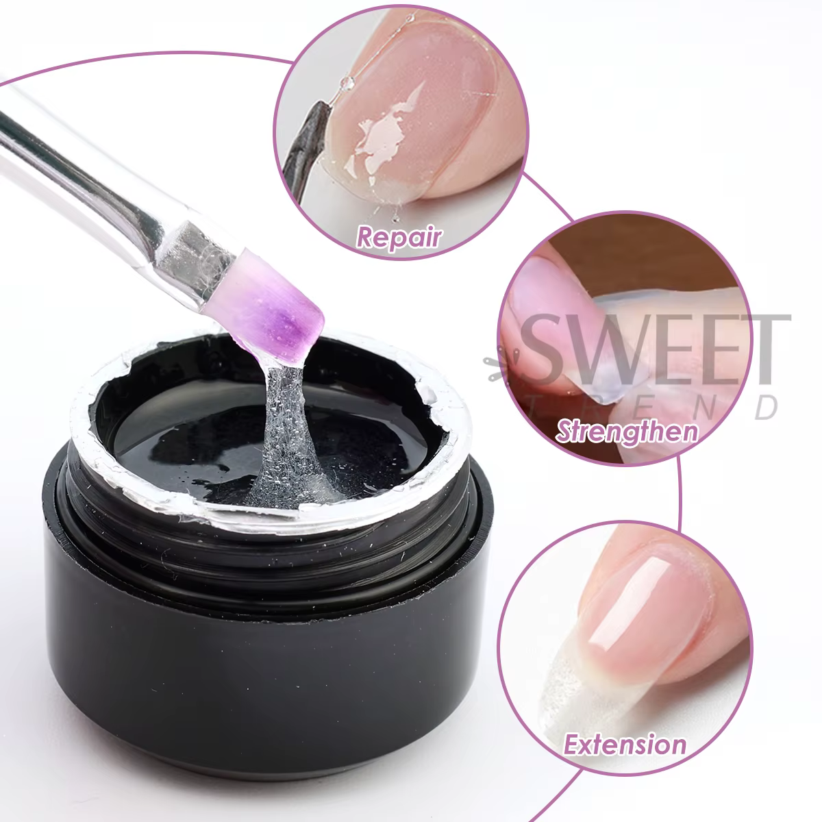 Vernis à ongles Gel réparé par fibres