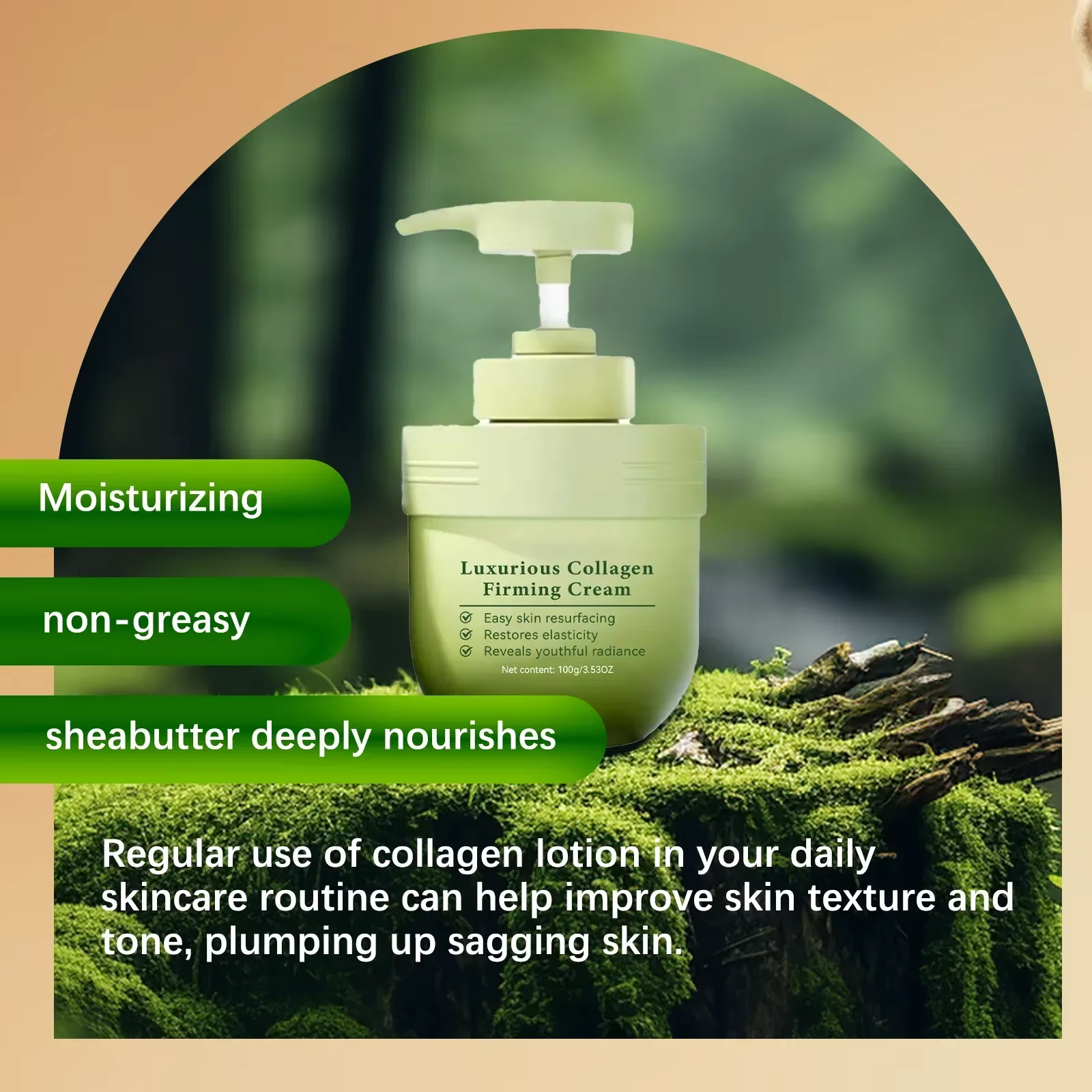 Crème de traitement corporel au collagène nourrissante en profondeur – Lot de 3 pour revivre les peaux ternes, sèches et rugueuses pour tout l'douceur et l'éclat.