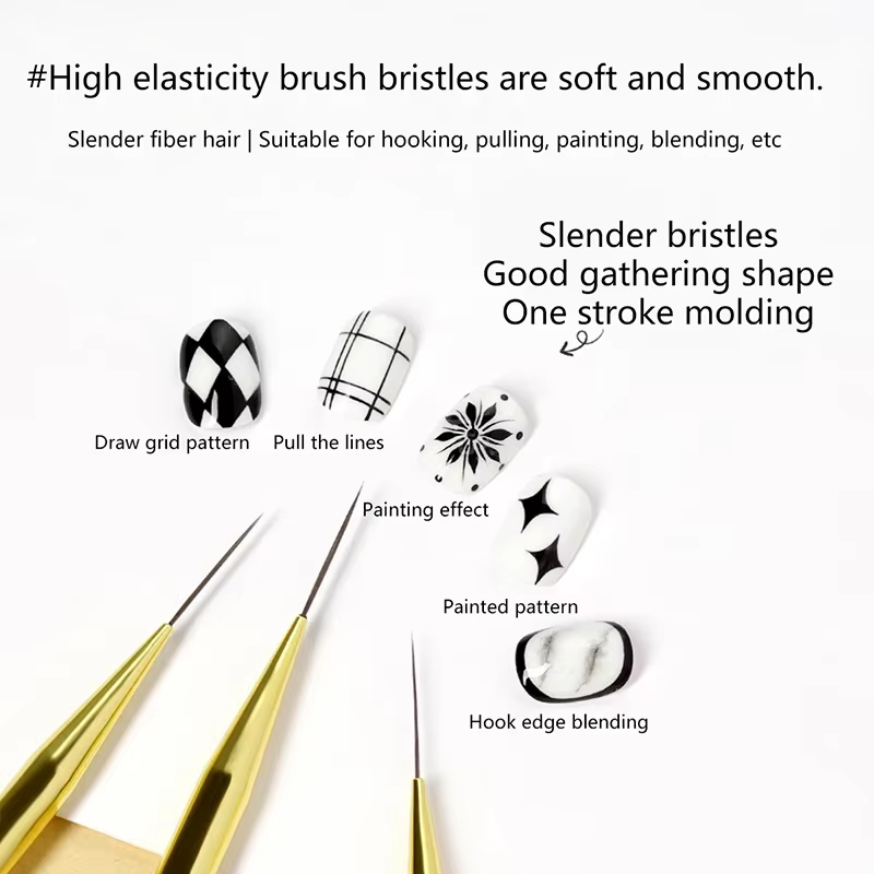 Pinceaux de revêtement pour Nail Art