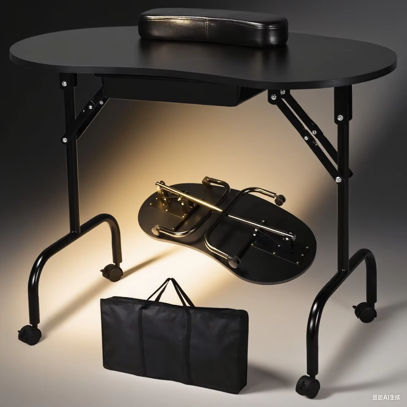 Table de manucure professionnelle pliable-bureau de Salon
