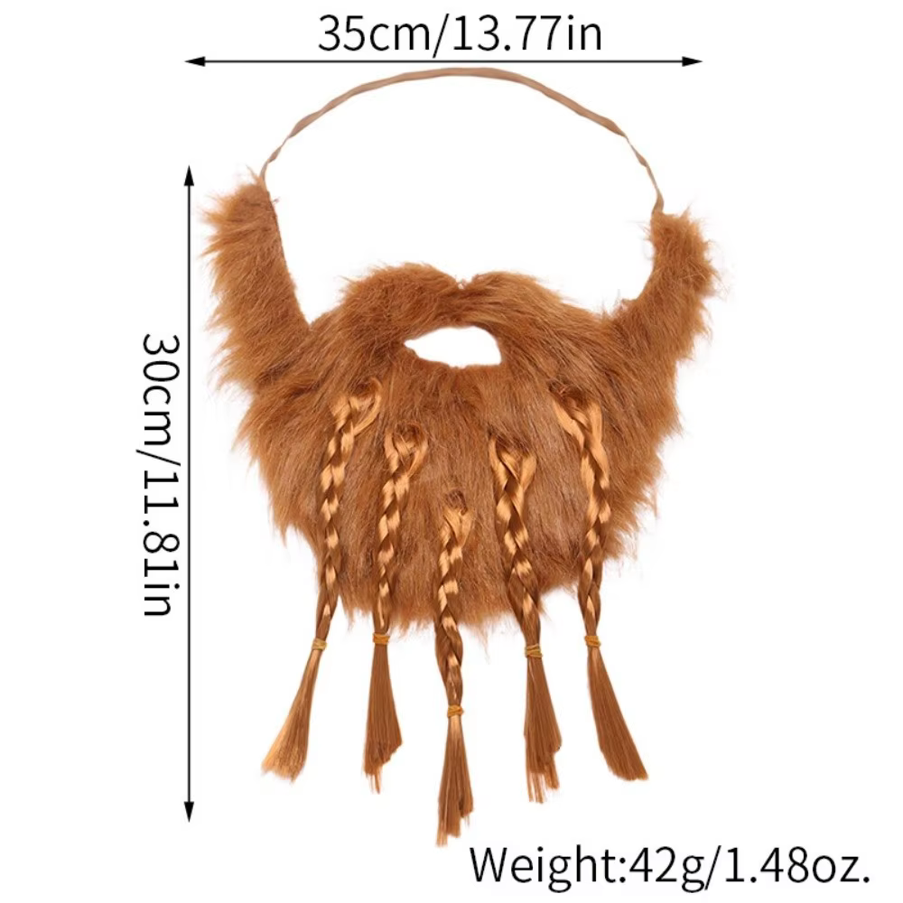 Artificia réaliste fausse barbe drôle sauvage Halloween fausse moustache vif Durable Viking tressé barbe Cosplay accessoires décoration