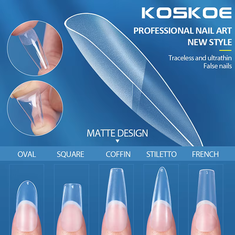 Matte presse sur les pointes des ongles couverture complète douce faux