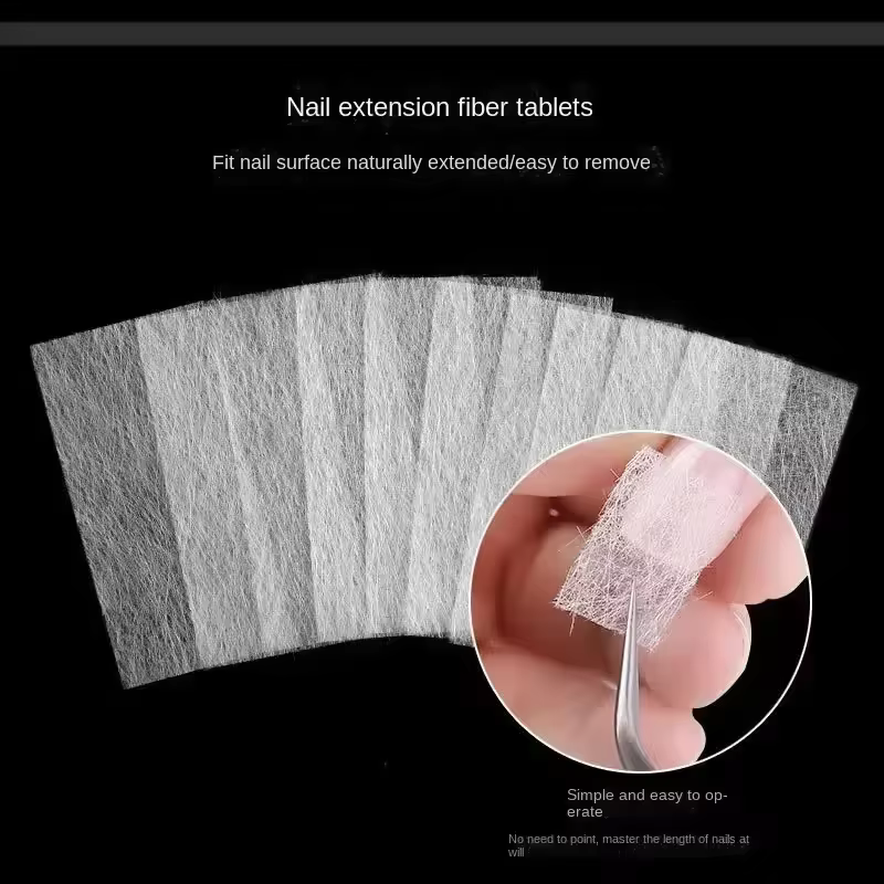 Extension d'ongles en fibre de verre de soie