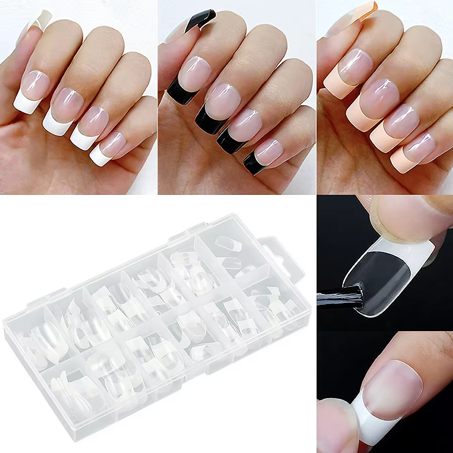 120 pièces taille moyenne Style français couverture complète presse sur les ongles portable rapide facile amélioration