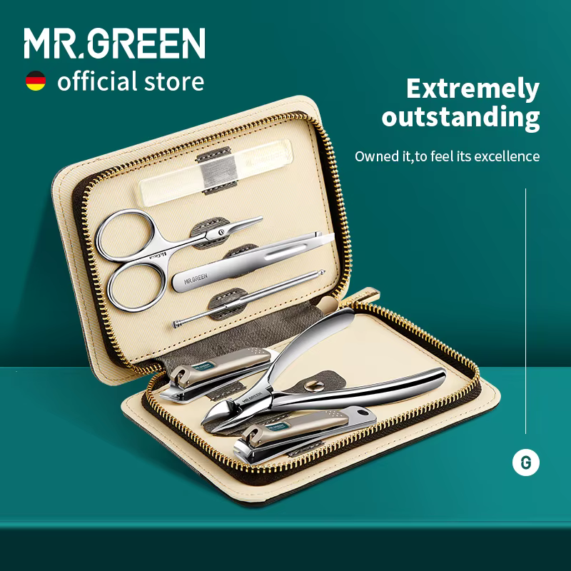 MR.GREEN – ensemble de manucure en acier inoxydable pour homme et femme