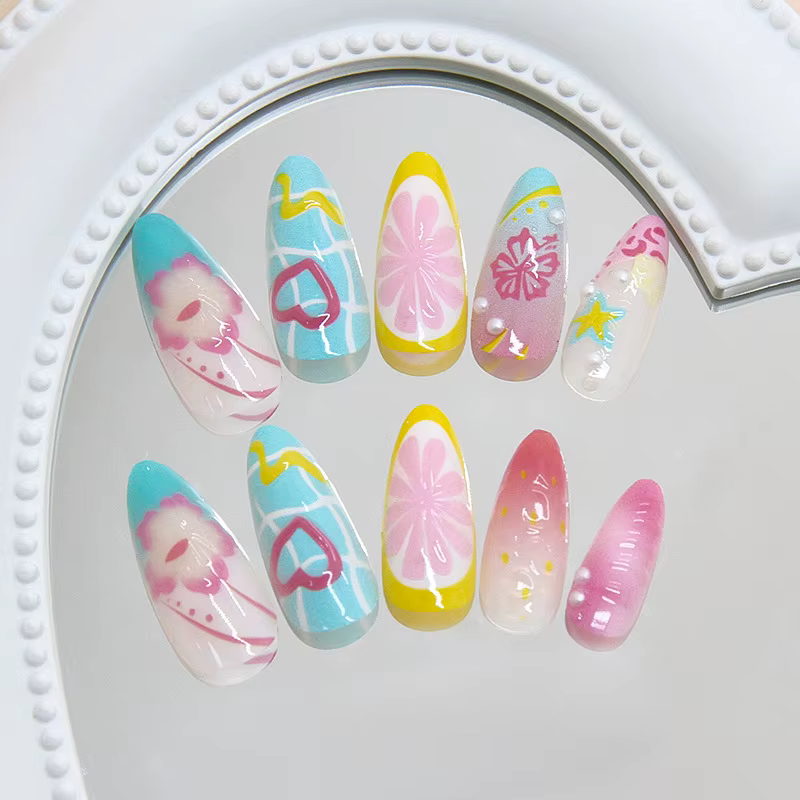 Faux ongles 3D pour femmes et filles