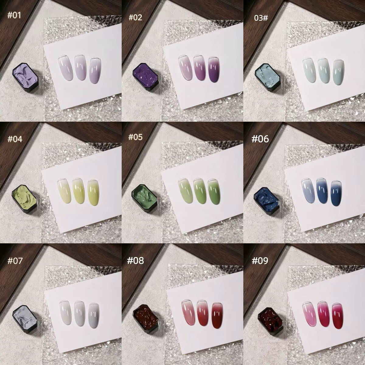 Vernis à ongles solide 9 couleurs