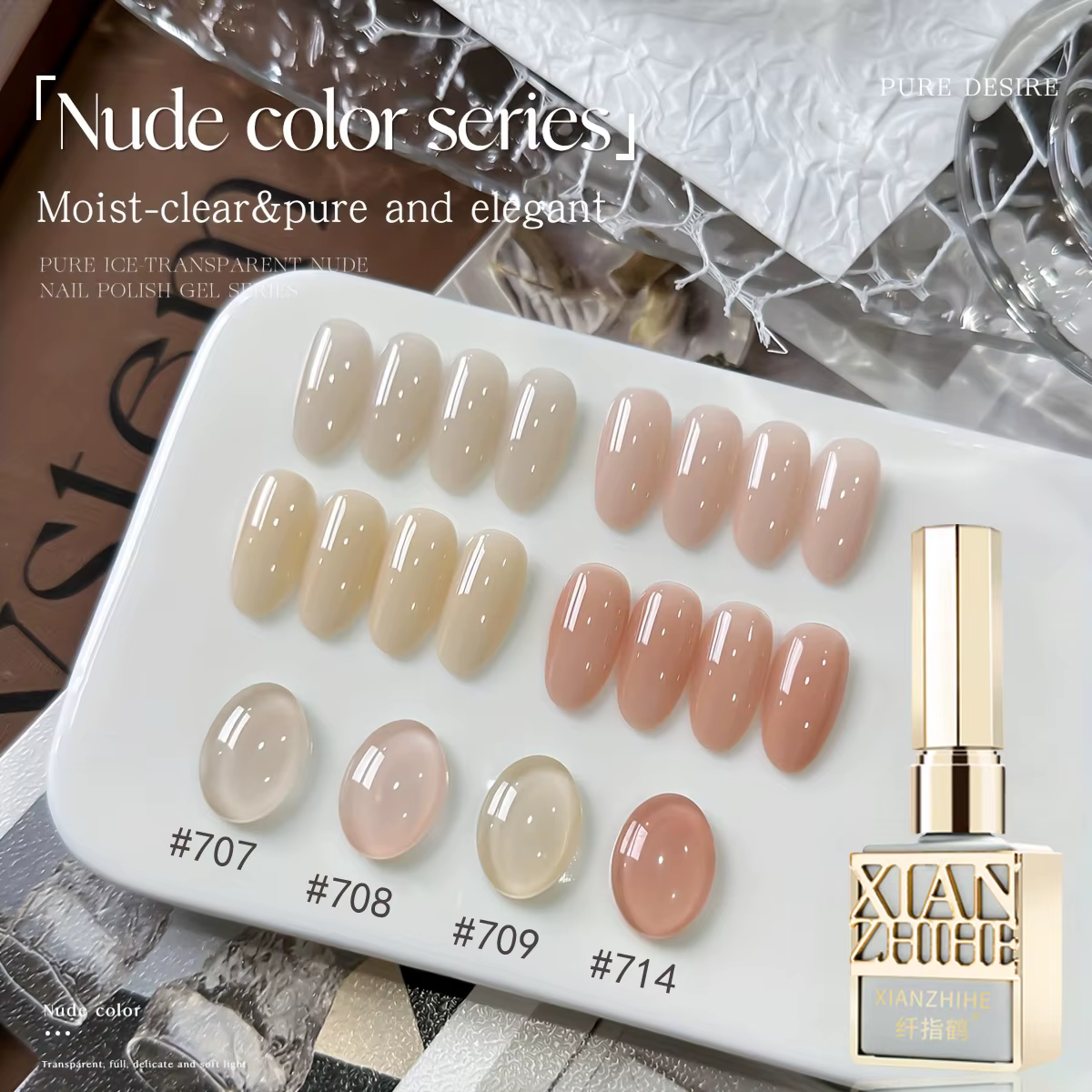 Vernis à ongles gel effet gelée populaire