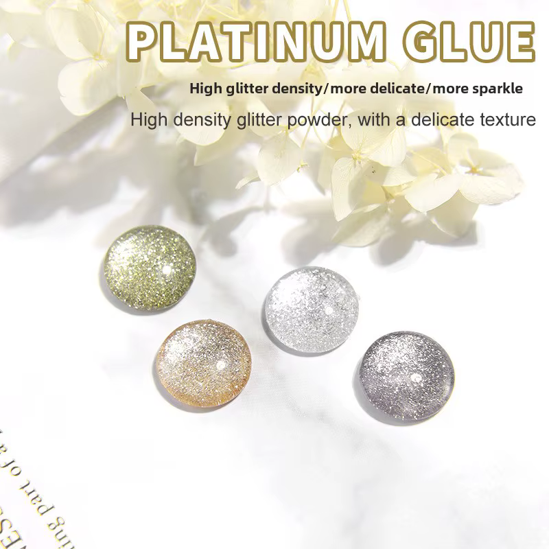 Gel de colle pour ongles platine