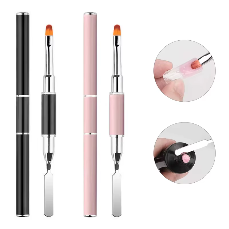 Pinceau à ongles et spatule pour gel acrylique