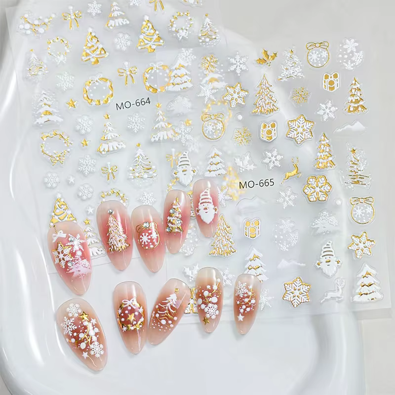Autocollants de manucure en or pour Nail Art