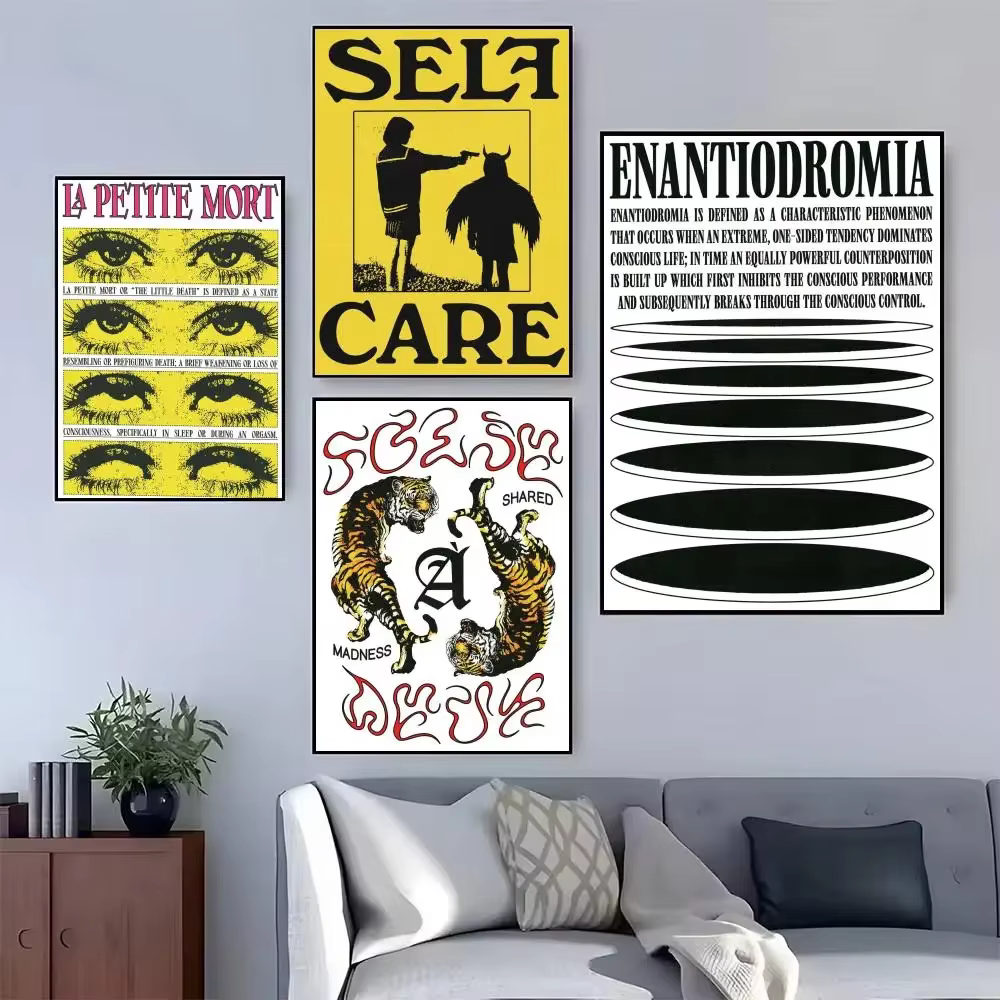 Affiche d'artiste U-Utsav V-Verma, impressions d'art mural minimaliste moderne pour chambre à coucher, salon, décoration intérieure, cadeau