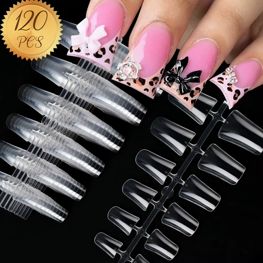 120 pièces 12 tailles pieds de canard Style faux ongles pointes d'ongles