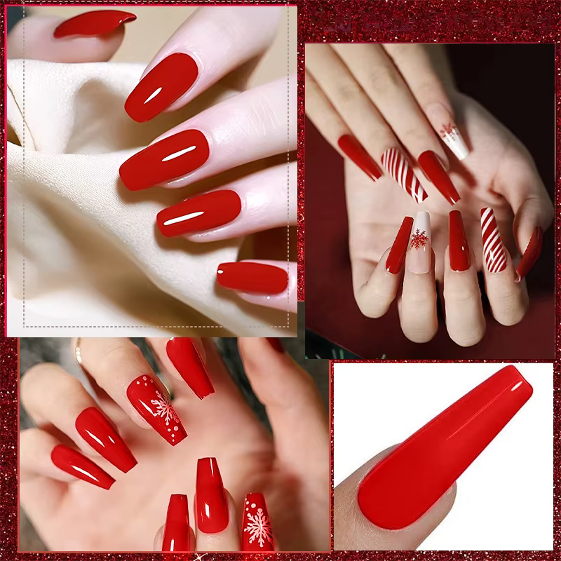 Vernis à ongles gel rouge intense 15ml UV LED Soak Off Haute Pigmentation Couvrance Totale Longue Durée Qualité Salon Manucure