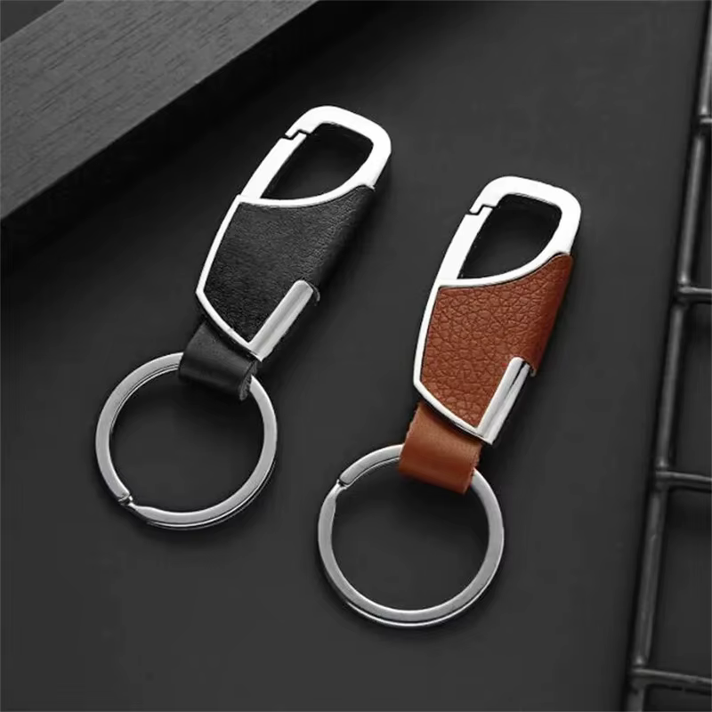 Porte-clés créatif en cuir avec design portable à accrocher à la ceinture, idéal pour les cadeaux souvenirs de vacances