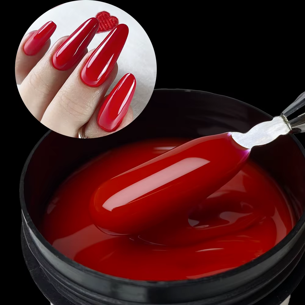 Jillnails 100g noël rouge bordeaux constructeur ongles Gel LED UV fort parfait pour les Extensions d'ongles