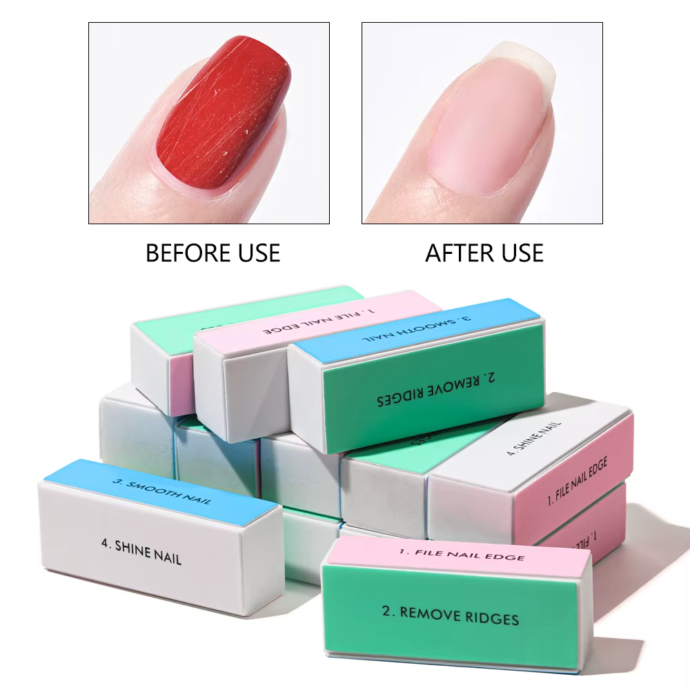 Bloc de polissage pour ongles rose