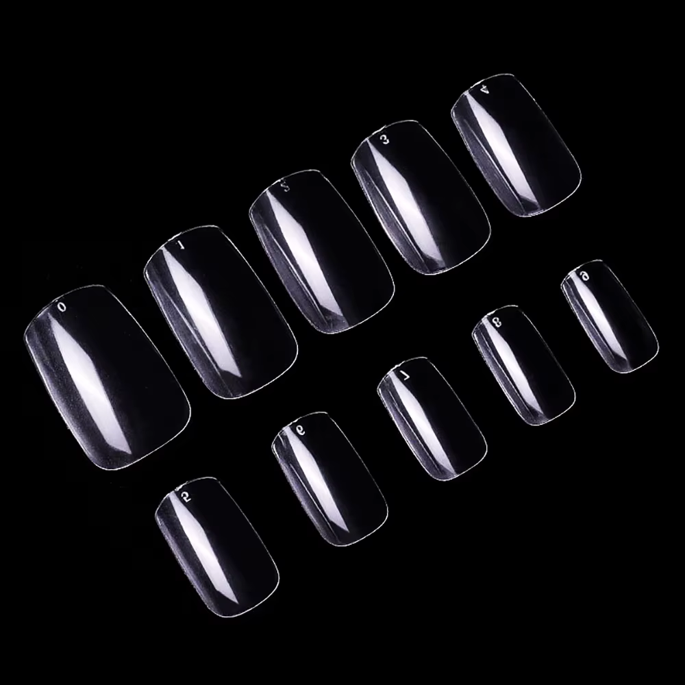500 pièces faux ongles conseils court carré Transparent